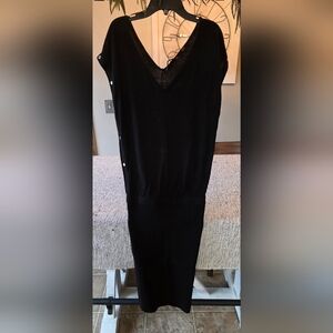 All Saints Black Midi Dress